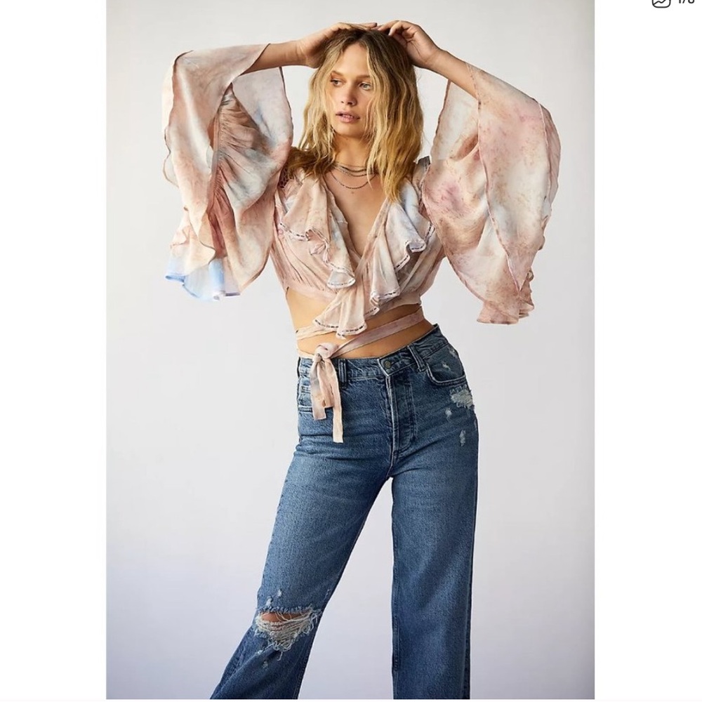 Free People Wild Horses Wrap Top